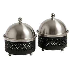 Juego de Platos para Calentar Comida de Lujo con Tapa, Calentador de Alimentos Metálico, Servidor de Buffet, Juego de Platos para Servir en Mesa - Product Image 2
