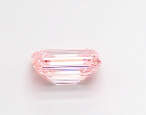 Diamant rose intense fantaisie taille émeraude de 1,24 carat, CVD, clarté VS2, polissage excellent, pierre cultivée en laboratoire, pour bijoux sur mesure - Product Image 5