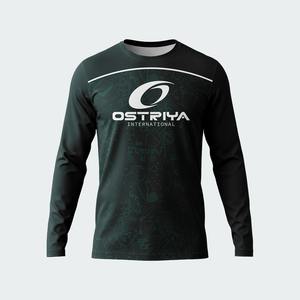 เสื้อฟุตบอลคุณภาพสูง แขนยาว พิมพ์ลายด้วยความร้อน คอกลม ยูนิเซ็กซ์ โลโก้ด้านหน้า ปรับแต่งชื่อทีมและชื่อผู้เล่นได้ ผลิตจากโพลีเอสเตอร์ 100% - Product Image 1