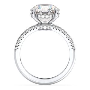 Anneaux en argent sterling 925 avec moissanite ronde de 4 carats, prix de gros REYES Factory, pour femmes, cadeau de mariage, bijoux fins - Product Image 6