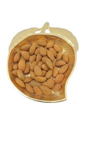 Bol de service en or 24 carats, forme de mangue, article cadeau, bol au design unique, or pour fruits secs, décoration de la maison et de la table - Product Image 3