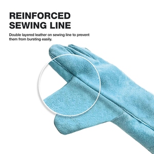 Gants de soudure en cuir de vachette pour la sécurité industrielle, résistants aux flammes, résistants à l'abrasion, durables, flexibles, pour la lutte contre les incendies - Product Image 6