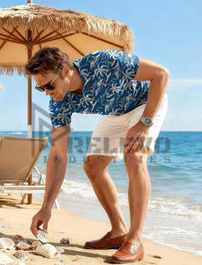 เสื้อโปโลแขนสั้นลำลองสำหรับผู้ชาย ผ้าแคนวาสคอตตอน 100% เสื้อกอล์ฟประสิทธิภาพสูง ป้องกันรอยยับ แห้งเร็ว ระบายอากาศได้ดี - Product Image 6