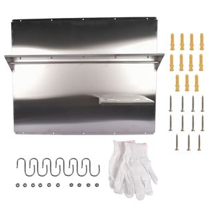Protezione murale per cappa da cucina 36 x 29,5 pollici con ripiano portaoggetti, paraschizzi in acciaio inossidabile per cappa da cucina e mensole a muro - Product Image 3