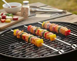 Parrilla Portátil de Carbón con Soporte para Asar al Aire Libre y Barbacoa - Product Image 1