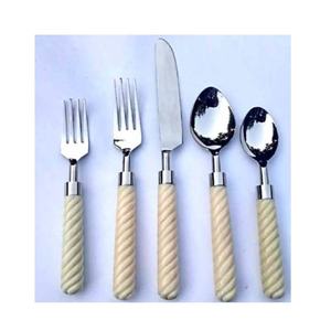 Juego de cubiertos de pulido de espejo de acero de alta calidad con mango de hueso cubiertos mesa de comedor cubiertos para el hogar cocina restaurante Hotel - Product Image 5