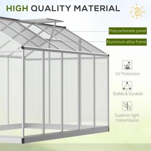 Serra Invernale in Policarbonato 10 L X 6 W per Uso Giardino, Colore Verde - Product Image 4