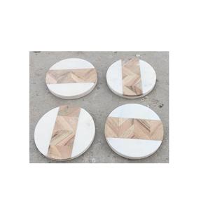 Juego de posavasos de madera y mármol hechos a mano de alta calidad con tamaños personalizados y múltiples opciones de color para pedidos al por mayor. - Product Image 2