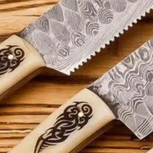 Ensemble de couteaux de cuisine personnalisés avec couteaux de chef, à trancher, à pain, utilitaires et à éplucher pour les commandes en gros et OEM - Product Image 6