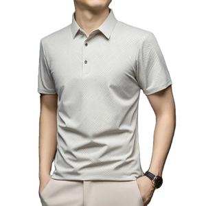 2025 Summer Designer T Shirt Men Short Sleeve Turn <b>Down</b> Collar Anti-wrinkle Soft Men Tshirt for Man Clothes - Product Image 2