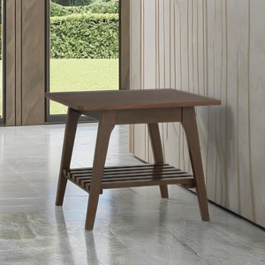Mesa de Centro Moderna de Madera con Estante y Diseño Cónico para Salón y Sala de Estar - Product Image 1