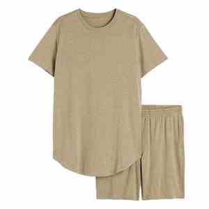 Conjunto de camiseta y pantalones cortos personalizados de algodón/poliéster para hombre, diseño de última moda, conjunto de verano de alta calidad, 2 piezas. - Product Image 6