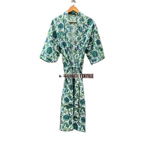 ชุดกิโมโนผ้าฝ้ายพิมพ์ลายดอกไม้สำหรับผู้หญิง, ชุดแมกซี่ยาวสำหรับใส่นอนชายหาดชุดเจ้าสาวสำหรับโรงแรมลวดลายอะนิเมะ - Product Image 2