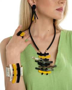 Geometric Shell Pendant Necklace <b>Women's</b> Bohemia Style Fashion Jewelry Set Natural Stone Layered Design men <b>women</b> wear - Product Image 2