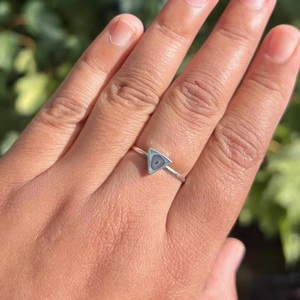 <b>Abalone</b> <b>Shell</b> 925 Sterling Silver Triangle Gemstone Ring Handmade Elegant Natural <b>Shell</b> Jewelry Anniversary Gift - Product Image 5