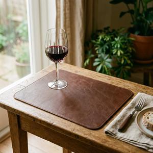 Sacs et étuis, set de table en cuir véritable lavable, imperméable, résistant à l'huile et à la chaleur, pour restaurant, vente en gros NPM-0001H - Product Image 5