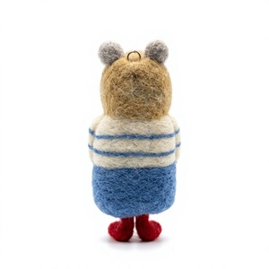 Traditional Eco-Friendly Handmade Felt Wool Bear <b>Winter</b> Indoor Christmas Wall Hanging Ornament - Product Image 4