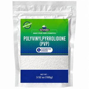 MYOC โพลีไวนิลไพโรลิโดน (PVP) เกรดเครื่องสำอาง ผงสีขาว วัตถุดิบความบริสุทธิ์สูง สำหรับทำเครื่องสำอาง DIY บรรจุ 25 กก. - Product Image 1