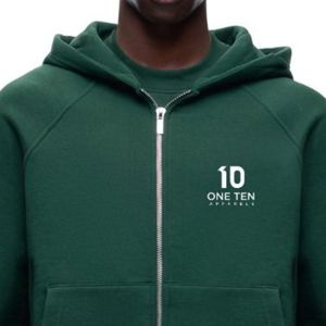 Men's Casual Full Zip Hooded Sweatshirt Premium Cotton Blend Fleece Jacket Soft Warm Outerwear for Gym Travel and Daily Wear - Product Image 3