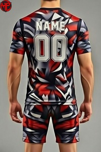 Tenues d'équipe personnalisées avec logo, design par sublimation, uniformes de volley-ball à séchage rapide, respirants, 100% polyester, ensemble de maillots de volley-ball pour hommes et femmes - Product Image 4