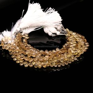 Natural <b>Beer</b> Quartz Faceted Pear Beads 5MM 7MM Gemstone Briolette Beads 6 inch Strand For Jewelry Making in Wholesale Bulk Price - Product Image 2