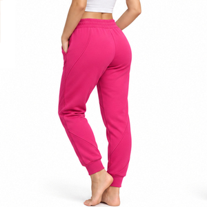 Pantalons de jogging pour femmes en coton brossé, pantalons d'entraînement, fabrication OEM ODM, vêtements de sport en gros, fabricant de vêtements de sport - Product Image 3