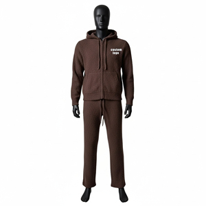 Conjuntos Deportivos de Invierno Personalizados de 2 Piezas, Estilo Urbano, Felpa Francesa, 100% Algodón, Unisex, Corte Regular, Pantalones y Sudaderas con Capucha - Product Image 2