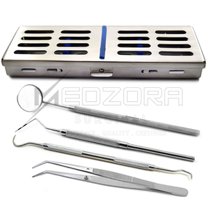 ชุดเครื่องมือตรวจทางทันตกรรมพื้นฐาน MEDZORA SURGICAL  ชุดเครื่องมือผ่าตัดทำจากเหล็กกล้าไร้สนิมสำหรับการผ่าตัดช่องปาก-ได้รับการรับรองมาตรฐาน CE - Product Image 2
