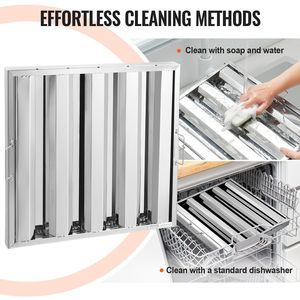 Filtre à graisse commercial en acier inoxydable pour hotte de cuisine, 19,5 L x 19,5 H pouces, pour restaurant et cuisine professionnelle - Product Image 5