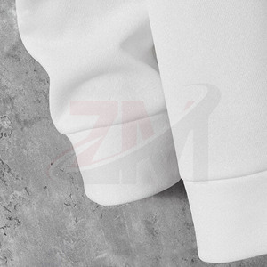 Conjunto de chándal de felpa 100% algodón, sudadera blanca, pantalones verdes, con cuentas, nueva tendencia, corte holgado, color sólido, impresión de logotipo personalizada - Product Image 3