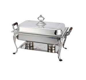 Plats de service en métal au design unique, finition argentée, pour les mariages et la restauration hôtelière, vaisselle de table, grand plat de service - Product Image 4