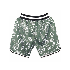Shorts de basketball imprimés et brodés, en polyester uni, décontractés, pour adultes, fabriqués au Pakistan, en promotion en ligne - Product Image 2
