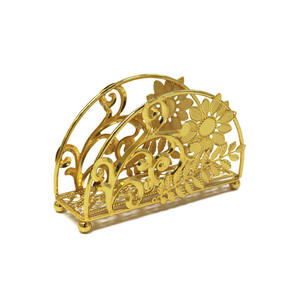 Metal Iron <b>Wedding</b> Table Decorative Gold <b>Tissue</b> Paper Holder Stand Display Rack Napkin Holder for Restaurant - Product Image 5