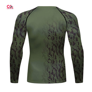 Conjunto de 2 Piezas de Ropa Deportiva de Compresión para Hombre, Camuflaje, Secado Rápido, Estampado a Color, Camiseta de Manga Larga y Pantalones - Product Image 4