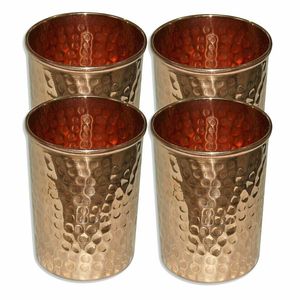 Vintage Style Hammered Copper <b>Water</b> Glass Wholesale <b>Bulk</b> Supply Handmade Drinking Tumbler for Daily Kitchen Use - Product Image 4