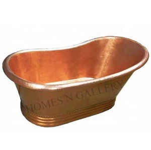 Bañeras de baño de cobre Salling, diseño elegante con baño de cobre puro con acabado antiguo para decoración de baño - Product Image 1