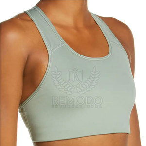 Removable Pads Customize Design Running U-Neck Yoga Clothing Quick Dry Nylon/Spandex Fiber Women <b>Stretch</b> Sports <b>Bra</b> - Product Image 2