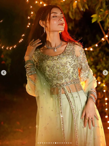 SADIA AUN HUTE COUTURE, Anarkali de Algodón de Longitud Regular en Verde Menta Pastel, Absorbe la Humedad, Secado Rápido, Ropa Casual Tradicional para Mujer - Product Image 2