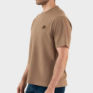 Camiseta Holgada de Algodón 100% para Hombre, Venta al Por Mayor, Impresión de Logotipo Personalizado, Mangas Cortas, Servicio OEM - Product Image 3