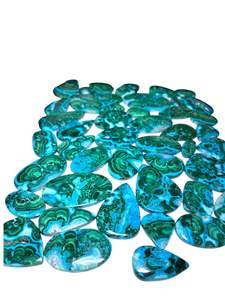 Lot en gros de cabochons de chrysocolle et malachite très demandés – Pierres précieuses en vrac de chrysocolle et malachite pour la lithothérapie - Product Image 5