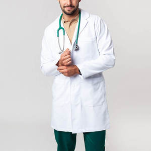 Tendances Classiques Blouse de Laboratoire Blanche Unisexe Stéthoscope Uniforme Hospitalier Tissu Coton Polyester Utilisation Clinique Médecins Aiguille OEM - Product Image 3