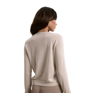 Cárdigan Clásico de Mujer en Lana Merino y Seda, Transpirable, Suave, con Botones al Frente, Manga Larga, para Usar Todo el Año - Product Image 4