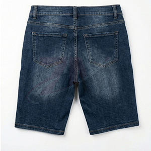 High Quality Men Embroidered Rhinestone Denim Shorts Stone Embellished Jean Shorts Custom Fashion Apparel Factory Supplier - Product Image 2