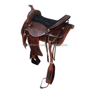 Selle d'équitation de plaisir occidental faite à la main résistante Style américain léger et confortable durable avec l'ensemble assorti de pointe - Product Image 5