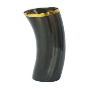 Verre à boire Viking en corne d'animal poli, fait main, de haute qualité, de luxe, avec logo personnalisé, coupe courte - Product Image 4