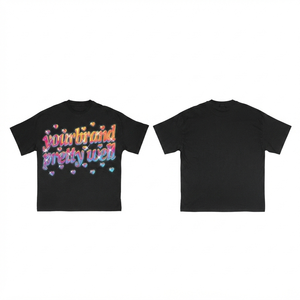 Camiseta Sencilla para Hombre, 240 GSM, Algodón Peinado Premium, Negra, con Estampado Gráfico Personalizado, Impresión en Serigrafía, Impresión DTF, Bordado OEM - Product Image 1