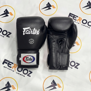 Fairtex <b>Green</b> Leather Boxing Gloves Hook & Loop Wrist Closure Breathable Adult Training Gear Youth Sparring Gloves For Adults - Product Image 4