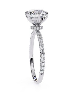 Bague en argent 925 plaqué or, personnalisée avec moissanite, bague de mariage, moissanite ronde brillante de 1,5 carat, blanc pur, pour femmes - Product Image 2