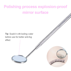 Professional Autoclavable Personalized Single Eyelash <b>Mirror</b> | Medical-Grade Stainless Steel Wall-Mounted Gold-Plated for - Product Image 3