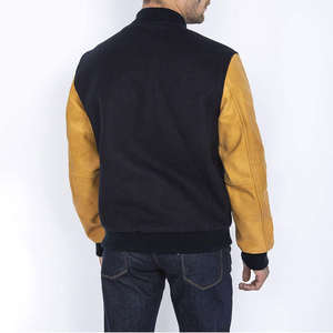 Chaqueta Varsity de Lona para Hombre, Bordado Personalizado, Cuello Alto, Venta al por Mayor y Diseño Único - Product Image 4
